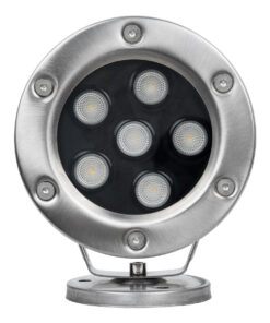 GloboStar® UNDERWATER-DINA 90676 Υποβρύχιο Φωτιστικό Σποτ Ειδικό για Σιντριβάνια LED 6W 660lm 30° DC 24V Αδιάβροχο IP68 Φ12 x Υ14cm Θερμό Λευκό 3000K – Ανοξείδωτο Ατσάλι – 3 Years Warranty