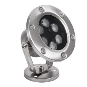 GloboStar® UNDERWATER-DINA 90677 Υποβρύχιο Φωτιστικό Σποτ Ειδικό για Σιντριβάνια LED 9W 945lm 30° DC 24V Αδιάβροχο IP68 Φ12 x Υ14cm Πολύχρωμο RGBW DMX512 – Ανοξείδωτο Ατσάλι – 3 Χρόνια Εγγύηση