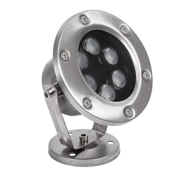 GloboStar® UNDERWATER-DINA 90677 Υποβρύχιο Φωτιστικό Σποτ Ειδικό για Σιντριβάνια LED 9W 945lm 30° DC 24V Αδιάβροχο IP68 Φ12 x Υ14cm Πολύχρωμο RGBW DMX512 – Ανοξείδωτο Ατσάλι – 3 Χρόνια Εγγύηση