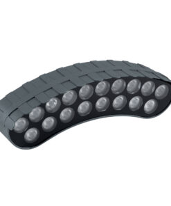 GloboStar® TREELIGHT-KINA 90685 Κυρτή Μπάρα Φωτισμού Wall Washer με Αντιθαμβωτική Γρίλια Ειδική για Φυτά – Δέντρα LED 18W 1710lm 30° DC 24V Αδιάβροχο IP65 Μ25 x Π6.5 x Υ6cm Φυσικό Λευκό 4500K – Γκρι Ανθρακί – 3 Years Warranty