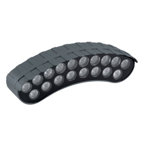 GloboStar® TREELIGHT-KINA 90685 Κυρτή Μπάρα Φωτισμού Wall Washer με Αντιθαμβωτική Γρίλια Ειδική για Φυτά – Δέντρα LED 18W 1710lm 30° DC 24V Αδιάβροχο IP65 Μ25 x Π6.5 x Υ6cm Φυσικό Λευκό 4500K – Γκρι Ανθρακί – 3 Years Warranty