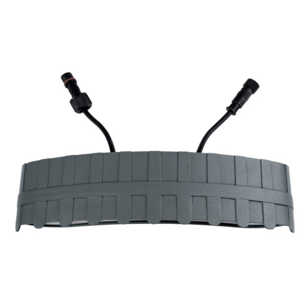 GloboStar® TREELIGHT-KINA 90685 Κυρτή Μπάρα Φωτισμού Wall Washer με Αντιθαμβωτική Γρίλια Ειδική για Φυτά – Δέντρα LED 18W 1710lm 30° DC 24V Αδιάβροχο IP65 Μ25 x Π6.5 x Υ6cm Φυσικό Λευκό 4500K – Γκρι Ανθρακί – 3 Years Warranty