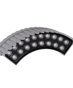 GloboStar® TREELIGHT-JINA 90690 Κυρτή Μπάρα Φωτισμού Wall Washer με Αντιθαμβωτική Γρίλια Ειδική για Φυτά – Δέντρα LED 18W 1620lm 10° DC 24V Αδιάβροχο IP67 L29 x W11 x H10.5cm Θερμό Λευκό 3000K – Γκρι – 3 Years Warranty