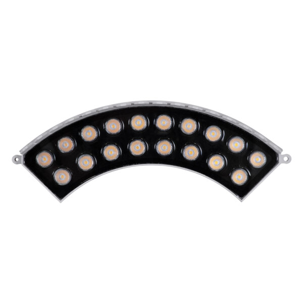 GloboStar® TREELIGHT-JINA 90690 Κυρτή Μπάρα Φωτισμού Wall Washer με Αντιθαμβωτική Γρίλια Ειδική για Φυτά – Δέντρα LED 18W 1620lm 10° DC 24V Αδιάβροχο IP67 L29 x W11 x H10.5cm Θερμό Λευκό 3000K – Γκρι – 3 Years Warranty