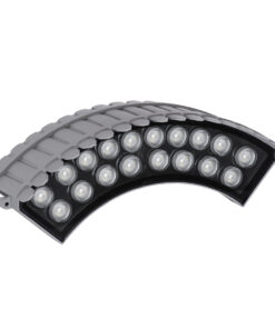 GloboStar® TREELIGHT-JINA 90692 Κυρτή Μπάρα Φωτισμού Wall Washer με Αντιθαμβωτική Γρίλια Ειδική για Φυτά – Δέντρα LED 18W 1530lm 10° DC 24V Αδιάβροχο IP67 L29 x W11 x H10.5cm RGBW DMX512 – Γκρι – 3 Years Warranty