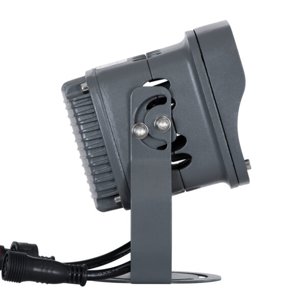 GloboStar® FLOOD-XENA 90699 Προβολέας Wall Washer με Αντιθαμβωτική Γρίλια για Φωτισμό Κτιρίων LED 24W 2040lm 10° DC 24V Αδιάβροχο IP65 L13 x W11 x H15cm RGBW DMX512 – Γκρι Ανθρακί – 3 Years Warranty