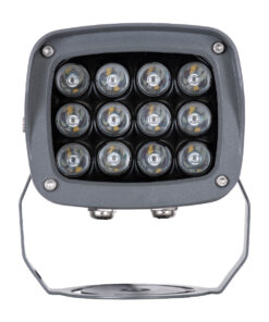 GloboStar® FLOOD-XENA 90699 Προβολέας Wall Washer με Αντιθαμβωτική Γρίλια για Φωτισμό Κτιρίων LED 24W 2040lm 10° DC 24V Αδιάβροχο IP65 L13 x W11 x H15cm RGBW DMX512 – Γκρι Ανθρακί – 3 Years Warranty