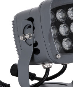 GloboStar® FLOOD-XENA 90699 Προβολέας Wall Washer με Αντιθαμβωτική Γρίλια για Φωτισμό Κτιρίων LED 24W 2040lm 10° DC 24V Αδιάβροχο IP65 L13 x W11 x H15cm RGBW DMX512 – Γκρι Ανθρακί – 3 Years Warranty