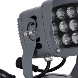 GloboStar® FLOOD-XENA 90699 Προβολέας Wall Washer με Αντιθαμβωτική Γρίλια για Φωτισμό Κτιρίων LED 24W 2040lm 10° DC 24V Αδιάβροχο IP65 L13 x W11 x H15cm RGBW DMX512 – Γκρι Ανθρακί – 3 Years Warranty