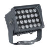 GloboStar® FLOOD-XENA 90700 Προβολέας Wall Washer με Αντιθαμβωτική Γρίλια για Φωτισμό Κτιρίων LED 48W 4080lm 10° DC 24V Αδιάβροχο IP65 L17.5 x W12.5 x H18cm RGBW DMX512 – Γκρι Ανθρακί – 3 Years Warranty
