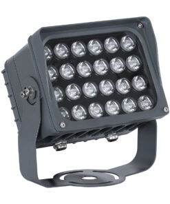 GloboStar® FLOOD-XENA 90700 Προβολέας Wall Washer με Αντιθαμβωτική Γρίλια για Φωτισμό Κτιρίων LED 48W 4080lm 10° DC 24V Αδιάβροχο IP65 L17.5 x W12.5 x H18cm RGBW DMX512 – Γκρι Ανθρακί – 3 Years Warranty