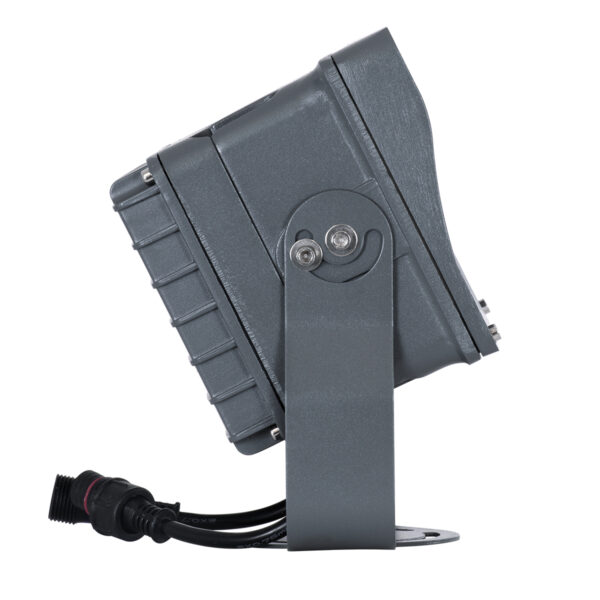 GloboStar® FLOOD-XENA 90700 Προβολέας Wall Washer με Αντιθαμβωτική Γρίλια για Φωτισμό Κτιρίων LED 48W 4080lm 10° DC 24V Αδιάβροχο IP65 L17.5 x W12.5 x H18cm RGBW DMX512 – Γκρι Ανθρακί – 3 Years Warranty