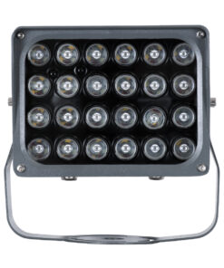 GloboStar® FLOOD-XENA 90700 Προβολέας Wall Washer με Αντιθαμβωτική Γρίλια για Φωτισμό Κτιρίων LED 48W 4080lm 10° DC 24V Αδιάβροχο IP65 L17.5 x W12.5 x H18cm RGBW DMX512 – Γκρι Ανθρακί – 3 Years Warranty