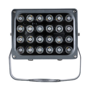 GloboStar® FLOOD-XENA 90700 Προβολέας Wall Washer με Αντιθαμβωτική Γρίλια για Φωτισμό Κτιρίων LED 48W 4080lm 10° DC 24V Αδιάβροχο IP65 L17.5 x W12.5 x H18cm RGBW DMX512 – Γκρι Ανθρακί – 3 Years Warranty