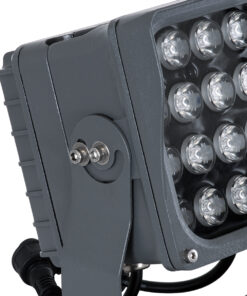 GloboStar® FLOOD-XENA 90700 Προβολέας Wall Washer με Αντιθαμβωτική Γρίλια για Φωτισμό Κτιρίων LED 48W 4080lm 10° DC 24V Αδιάβροχο IP65 L17.5 x W12.5 x H18cm RGBW DMX512 – Γκρι Ανθρακί – 3 Years Warranty