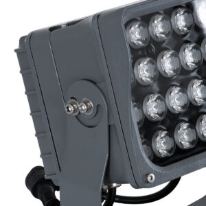 GloboStar® FLOOD-XENA 90700 Προβολέας Wall Washer με Αντιθαμβωτική Γρίλια για Φωτισμό Κτιρίων LED 48W 4080lm 10° DC 24V Αδιάβροχο IP65 L17.5 x W12.5 x H18cm RGBW DMX512 – Γκρι Ανθρακί – 3 Years Warranty