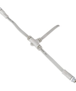 GloboStar® 90702 Ταχυσύνδεσμος Τροφοδοσίας Τύπου T IP65 – 2 Καλώδια +/- σε T DC Power Connector 4 PIN Male για Ένωση 4 PIN Female RGB+RGBW Digital Modules