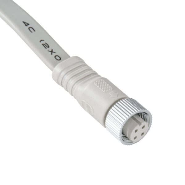 GloboStar® 90702 Ταχυσύνδεσμος Τροφοδοσίας Τύπου T IP65 – 2 Καλώδια +/- σε T DC Power Connector 4 PIN Male για Ένωση 4 PIN Female RGB+RGBW Digital Modules