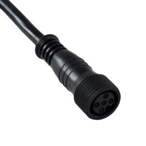 GloboStar® 90707 Ταχυσύνδεσμος Τροφοδοσίας T για Wall Washer και Προβολείς IP65 – 2 Καλώδια +/- σε Power Connector 5 PIN Female & Power Connector 5 PIN Male για Πολύχρωμα RGB+RGBW