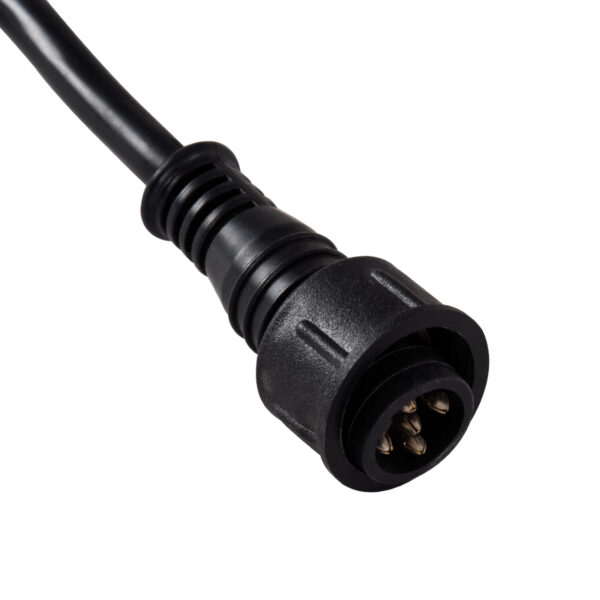 GloboStar® 90707 Ταχυσύνδεσμος Τροφοδοσίας T για Wall Washer και Προβολείς IP65 – 2 Καλώδια +/- σε Power Connector 5 PIN Female & Power Connector 5 PIN Male για Πολύχρωμα RGB+RGBW