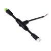 GloboStar® 90711 Ταχυσύνδεσμος Τροφοδοσίας T για Wall Washer Tuber – 2 Καλώδια +/- σε Power Connector 5 PIN Male & Power Connector 5 PIN Female για Πολύχρωμα RGB+RGBW Tuber