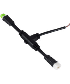 GloboStar® 90711 Ταχυσύνδεσμος Τροφοδοσίας T για Wall Washer Tuber – 2 Καλώδια +/- σε Power Connector 5 PIN Male & Power Connector 5 PIN Female για Πολύχρωμα RGB+RGBW Tuber