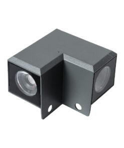 GloboStar® WALLLIGHT-DONA 90732 Αρχιτεκτονικό Επιτοίχιο Γωνιακό Φωτιστικό LED 10W 950lm 10° DC 24V Αδιάβροχο IP66 Μ8 x Π8 x Υ6cm Φυσικό Λευκό 4500K – Γκρι Ανθρακί – 3 Χρόνια Εγγύηση