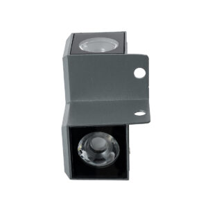 GloboStar® WALLLIGHT-DONA 90732 Αρχιτεκτονικό Επιτοίχιο Γωνιακό Φωτιστικό LED 10W 950lm 10° DC 24V Αδιάβροχο IP66 Μ8 x Π8 x Υ6cm Φυσικό Λευκό 4500K – Γκρι Ανθρακί – 3 Χρόνια Εγγύηση