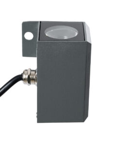 GloboStar® WALLLIGHT-DONA 90732 Αρχιτεκτονικό Επιτοίχιο Γωνιακό Φωτιστικό LED 10W 950lm 10° DC 24V Αδιάβροχο IP66 Μ8 x Π8 x Υ6cm Φυσικό Λευκό 4500K – Γκρι Ανθρακί – 3 Χρόνια Εγγύηση