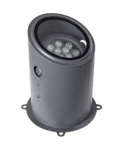 GloboStar® FLOOD-MILO 90734 Κινούμενος Προβολέας – Σποτ Φωτισμού Wall Washer για Φωτισμό Κτιρίων LED 12W 1080lm 10° AC 220-240V Αδιάβροχο IP67 Φ17 x Υ26cm Θερμό Λευκό 2700K – Γκρι Ανθρακί – 3 Χρόνια Εγγύηση