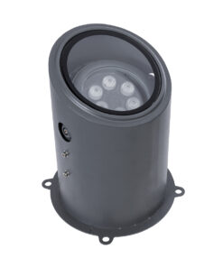 GloboStar® FLOOD-MILO 90736 Κινούμενος Προβολέας – Σποτ Φωτισμού Wall Washer για Φωτισμό Κτιρίων LED 12W 1020lm 10° DC 24V Αδιάβροχο IP67 Φ17 x Υ26cm RGBW DMX512 – Γκρι Ανθρακί – 3 Χρόνια Εγγύηση