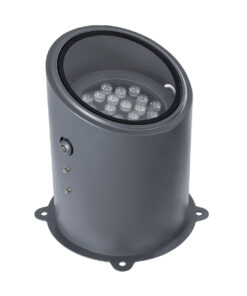 GloboStar® FLOOD-MILO 90738 Κινούμενος Προβολέας – Σποτ Φωτισμού Wall Washer για Φωτισμό Κτιρίων LED 24W 2280lm 10° AC 220-240V Αδιάβροχο IP67 Φ22 x Υ30cm Φυσικό Λευκό 4500K – Γκρι Ανθρακί – 3 Χρόνια Εγγύηση