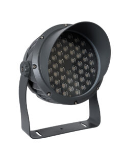 GloboStar® FLOOD-DIMO 90743 Προβολέας Wall Washer με Αντιθαμβωτική Γρίλια για Φωτισμό Κτιρίων LED 54W 4860lm 10° AC 220-240V Αδιάβροχο IP67 Μ26 x Π28 x Υ35cm Θερμό Λευκό 2700K – Γκρι Ανθρακί – 3 Χρόνια Εγγύηση