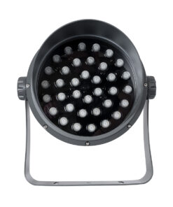 GloboStar® FLOOD-DIMO 90748 Προβολέας Wall Washer με Αντιθαμβωτική Γρίλια για Φωτισμό Κτιρίων LED 100W 8500lm 10° DC 24V Αδιάβροχο IP67 Μ34 x Π36 x Υ44cm RGBW DMX512 – Γκρι Ανθρακί – 3 Χρόνια Εγγύηση