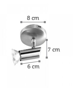 InLight Επιτοίχιο σποτ από μέταλλο σε οξυντέ απόχρωση 1XGU10 D:8cm (9075-1Φ-Οξυντέ)