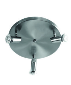 InLight Επιτοίχιο σποτ από μέταλλο σε νίκελ ματ απόχρωση 3XGU10 D:25cm (9075-3Φ-Νίκελ Ματ)