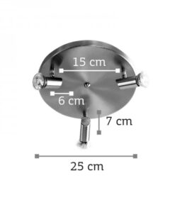 InLight Επιτοίχιο σποτ από μέταλλο σε νίκελ ματ απόχρωση 3XGU10 D:25cm (9075-3Φ-Νίκελ Ματ)