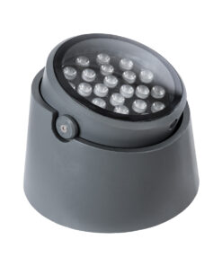 GloboStar® FLOOD-RANA 90751 Κινούμενος Προβολέας – Σποτ Φωτισμού Wall Washer για Φωτισμό Κτιρίων LED 36W 3060lm 5° DC 24V Αδιάβροχο IP67 Φ26 x Υ18cm RGBW DMX512 – Γκρι Ανθρακί – 3 Χρόνια Εγγύηση