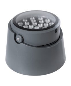 GloboStar® FLOOD-RANA 90751 Κινούμενος Προβολέας – Σποτ Φωτισμού Wall Washer για Φωτισμό Κτιρίων LED 36W 3060lm 5° DC 24V Αδιάβροχο IP67 Φ26 x Υ18cm RGBW DMX512 – Γκρι Ανθρακί – 3 Χρόνια Εγγύηση