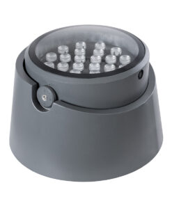 GloboStar® FLOOD-RANA 90752 Κινούμενος Προβολέας – Σποτ Φωτισμού Wall Washer για Φωτισμό Κτιρίων LED 60W 5100lm 5° DC 24V Αδιάβροχο IP67 Φ30 x Υ20cm RGBW DMX512 – Γκρι Ανθρακί – 3 Χρόνια Εγγύηση