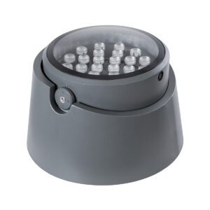 GloboStar® FLOOD-RANA 90752 Κινούμενος Προβολέας – Σποτ Φωτισμού Wall Washer για Φωτισμό Κτιρίων LED 60W 5100lm 5° DC 24V Αδιάβροχο IP67 Φ30 x Υ20cm RGBW DMX512 – Γκρι Ανθρακί – 3 Χρόνια Εγγύηση