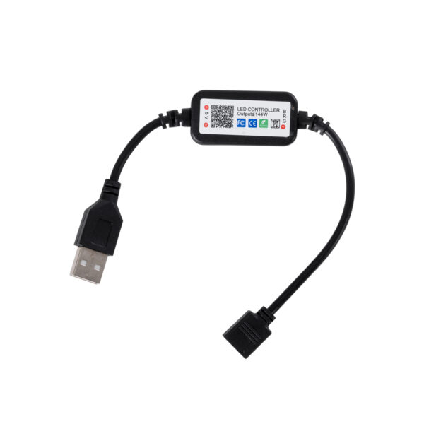 GloboStar® DIGISTRIP 90759 Set RGB Strip – Σετ Ταινίας 5 Μέτρων με Controller & WiFi Mobile APP – LED SMD 5050 36W/5m 150LED/5m 2880lm/m 120° DC 5V με USB 2.0 & WiFi Mobile APP IP20 Πολύχρωμο RGB – Dimmable – Μαύρο Σώμα – Μ500 x Π1 x Υ0.2cm – Συσκευασία 5 Μέτρων – 2 Χρόνια Εγγύηση