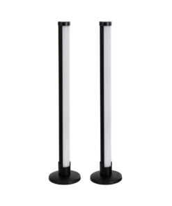 GloboStar® DIGICOLUMN 90760 Σετ 2 Μοντέρνα Επιτραπέζια Φωτιστικά Γραφείου Digital Pixel Symphony Bars LED 16W 1280lm 180° DC 5V με USB 2.0 IP20 – Εναλλαγή Φωτισμού μέσω Τηλεχειριστηρίου – Πολύχρωμα RGB – Dimmable – Μαύρο – Φ3 x Υ45cm – Συσκευασία 2 Τεμαχίων – 2 Χρόνια Εγγύηση
