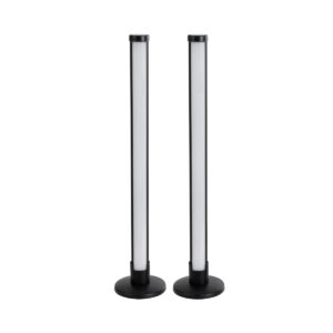 GloboStar® DIGICOLUMN 90760 Σετ 2 Μοντέρνα Επιτραπέζια Φωτιστικά Γραφείου Digital Pixel Symphony Bars LED 16W 1280lm 180° DC 5V με USB 2.0 IP20 – Εναλλαγή Φωτισμού μέσω Τηλεχειριστηρίου – Πολύχρωμα RGB – Dimmable – Μαύρο – Φ3 x Υ45cm – Συσκευασία 2 Τεμαχίων – 2 Χρόνια Εγγύηση