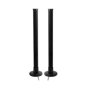 GloboStar® DIGICOLUMN 90760 Σετ 2 Μοντέρνα Επιτραπέζια Φωτιστικά Γραφείου Digital Pixel Symphony Bars LED 16W 1280lm 180° DC 5V με USB 2.0 IP20 – Εναλλαγή Φωτισμού μέσω Τηλεχειριστηρίου – Πολύχρωμα RGB – Dimmable – Μαύρο – Φ3 x Υ45cm – Συσκευασία 2 Τεμαχίων – 2 Χρόνια Εγγύηση