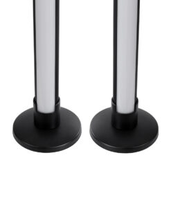 GloboStar® DIGICOLUMN 90760 Σετ 2 Μοντέρνα Επιτραπέζια Φωτιστικά Γραφείου Digital Pixel Symphony Bars LED 16W 1280lm 180° DC 5V με USB 2.0 IP20 – Εναλλαγή Φωτισμού μέσω Τηλεχειριστηρίου – Πολύχρωμα RGB – Dimmable – Μαύρο – Φ3 x Υ45cm – Συσκευασία 2 Τεμαχίων – 2 Χρόνια Εγγύηση