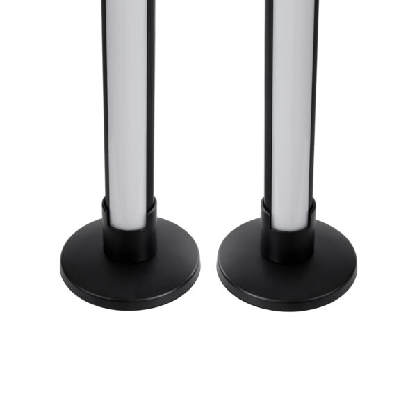 GloboStar® DIGICOLUMN 90760 Σετ 2 Μοντέρνα Επιτραπέζια Φωτιστικά Γραφείου Digital Pixel Symphony Bars LED 16W 1280lm 180° DC 5V με USB 2.0 IP20 – Εναλλαγή Φωτισμού μέσω Τηλεχειριστηρίου – Πολύχρωμα RGB – Dimmable – Μαύρο – Φ3 x Υ45cm – Συσκευασία 2 Τεμαχίων – 2 Χρόνια Εγγύηση