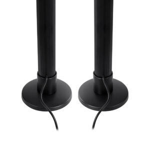 GloboStar® DIGICOLUMN 90760 Σετ 2 Μοντέρνα Επιτραπέζια Φωτιστικά Γραφείου Digital Pixel Symphony Bars LED 16W 1280lm 180° DC 5V με USB 2.0 IP20 – Εναλλαγή Φωτισμού μέσω Τηλεχειριστηρίου – Πολύχρωμα RGB – Dimmable – Μαύρο – Φ3 x Υ45cm – Συσκευασία 2 Τεμαχίων – 2 Χρόνια Εγγύηση