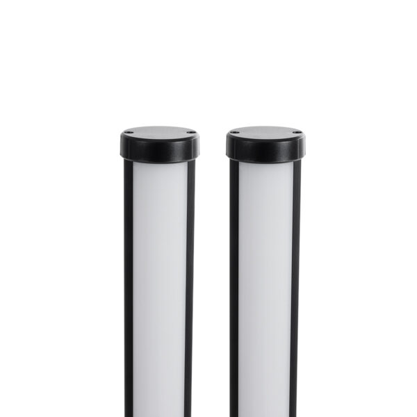 GloboStar® DIGICOLUMN 90760 Σετ 2 Μοντέρνα Επιτραπέζια Φωτιστικά Γραφείου Digital Pixel Symphony Bars LED 16W 1280lm 180° DC 5V με USB 2.0 IP20 – Εναλλαγή Φωτισμού μέσω Τηλεχειριστηρίου – Πολύχρωμα RGB – Dimmable – Μαύρο – Φ3 x Υ45cm – Συσκευασία 2 Τεμαχίων – 2 Χρόνια Εγγύηση