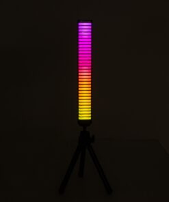 GloboStar® DIGICOLUMN 90761 Μοντέρνο Επιτραπέζιο Φωτιστικό Γραφείου WiFi Digital Pixel Rhythm Music Bar LED 8W 640lm 90° DC 5V με USB 2.0 & WiFi Mobile APP IP20 – Εναλλαγή Φωτισμού μέσω WiFi Εφαρμογής – Πολύχρωμο RGB – Dimmable – Μαύρο – Μ2.3 x Π2.5 x Υ19cm – 2 Χρόνια Εγγύηση